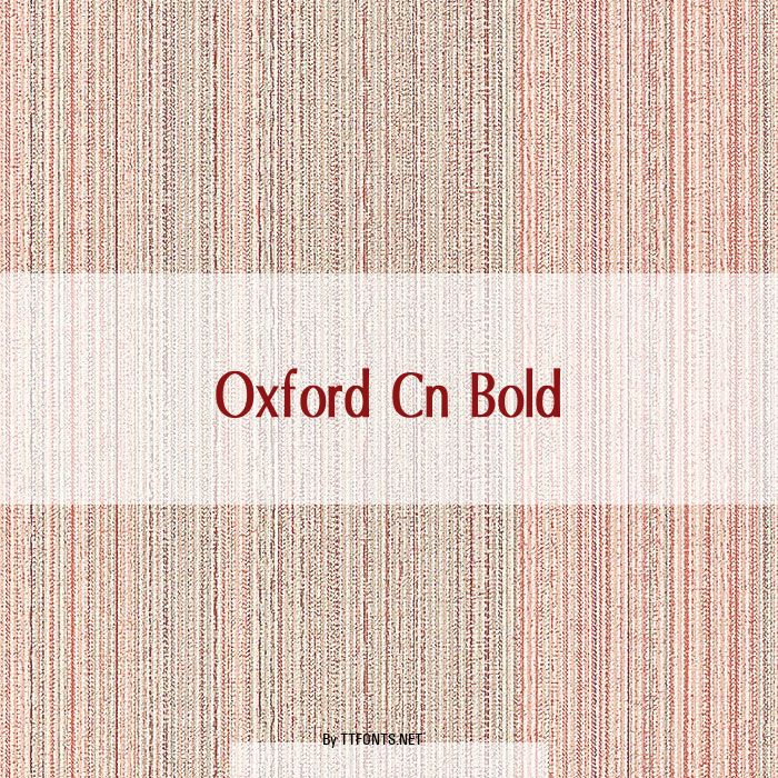 Oxford Cn Bold example